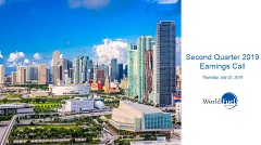 2019 Second Quarter Earnings Call Presentation
